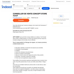 CONSEILLER DE VENTE CONCEPT STORE 75 H/F - 75006 Paris 6e