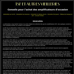 Conseils achats amplificateurs occasion