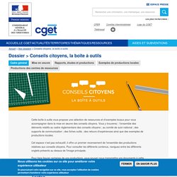 Conseils citoyens, la boîte à outils