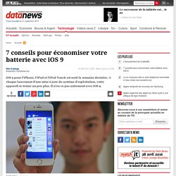 7 conseils pour économiser votre batterie avec iOS 9 - ICT actualité - Data News Mobile