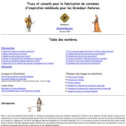 Trucs et conseils pour la fabrication de costumes médiévaux