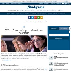 BTS : 10 conseils pour réussir ses examens