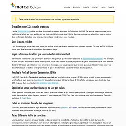 CSS conseils pratiques