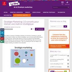 Stratégie Marketing:10 conseils pour réaliser une matrice stratégique