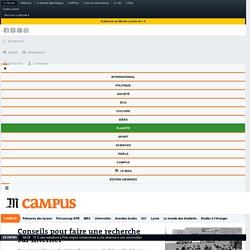 Conseils pour faire une recherche sur Internet - Le Monde