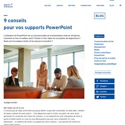 9 conseils pour vos supports PowerPoint - Agent Majeur