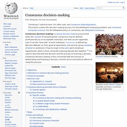 Consensus decision-making