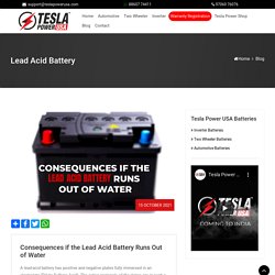 Consequences if the Lead Acid Battery Runs Out of Water