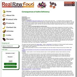 Consequences of Iodine Deficiency