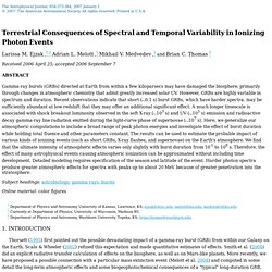 Ejzak et al., Consequences of Variability in Photon Events