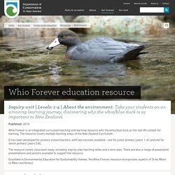 Whio Forever: Conservation education resource