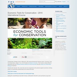 Economic Tools for Conservation - 2014 International Course