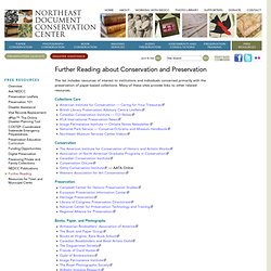 Northeast Document Conservation Center — Web Resources