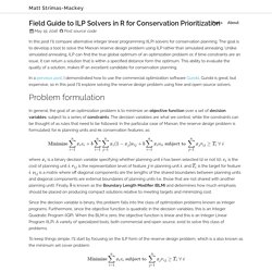 Field Guide to ILP Solvers in R for Conservation Prioritization