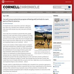 CU researchers propose rewilding