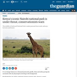 Kenya's iconic Nairobi national park is under threat, conservationists warn