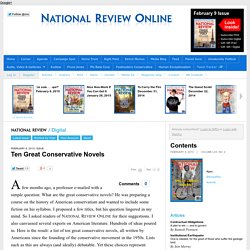 Ten Great Conservative Novels