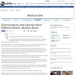 Conservatives and Liberals Have Different Brains, Studies Show