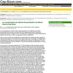 Le conservatoire du Littoral et la protection du littoral dans le Cap Sizun - Articles du Cap-Sizun