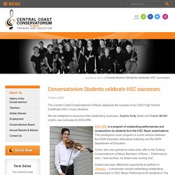 Conservatorium Students celebrate HSC successes
