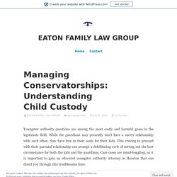 Managing Conservatorships: Understanding Child Custody