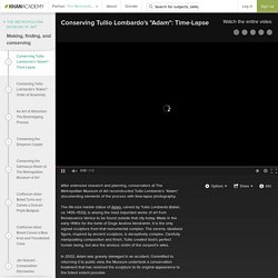 Conserving Tullio Lombardo's "Adam": Time-Lapse