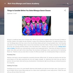 Things to Consider Before You Select Bhangra Dance Classes