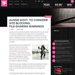 Aussie Govt. To Consider Site Blocking, File-Sharing Warnings