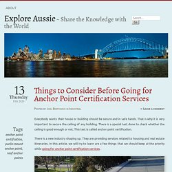 Things to Consider Before Going for Anchor Point Certification Services