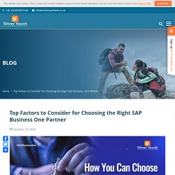 Top Factors to Consider for Choosing the Right SAP Business One Partner