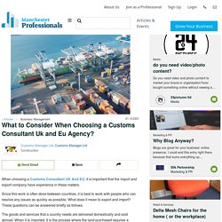 What to Consider When Choosing a Customs Consultant Uk and Eu Agency?