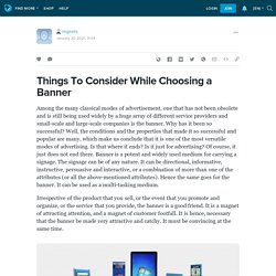 Things To Consider While Choosing a Banner