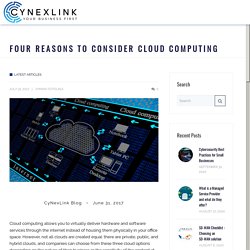 Four Reasons to Consider Cloud Computing - Cynexlink