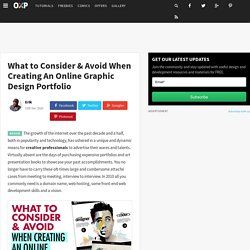 What to Consider & Avoid When Creating An Online Graphic Design Portfolio