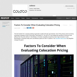 Factors To Consider When Evaluating Colocation Pricing