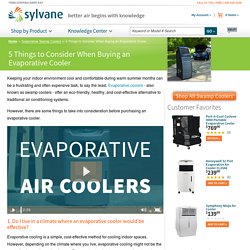 5 Things to Consider When Buying an Evaporative Cooler
