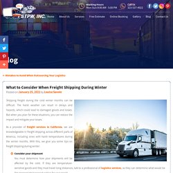 What to Consider When Freight Shipping During Winter