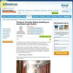 Things to Consider Before Installing an Automated Light Switch
