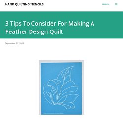 Easy Feather Quilting Designs Machine