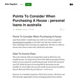 Points To Consider When Purchasing A House : personal loans in australia