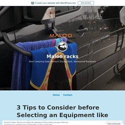 3 Tips to Consider before Selecting an Equipment like Rod Rack