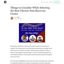 How to Get Chronic Pain Treatment?