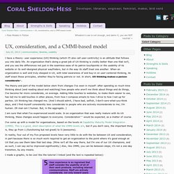 UX, consideration, and a CMMI-based model - Coral Sheldon-Hess