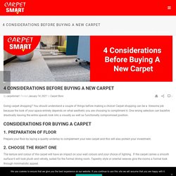 4 Considerations Before Buying A New Carpet