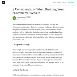 4 Considerations When Building Your eCommerce Website