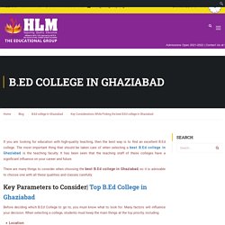 Key Considerations While Picking the best B.Ed college in Ghaziabad