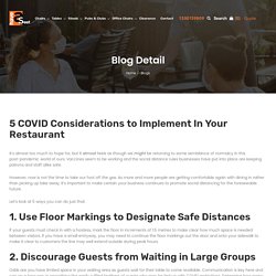 5 COVID Considerations To Implement While Running Your Restaurant