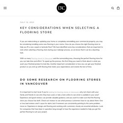 Key Considerations When Selecting a Flooring Store – Designers Resource Centre