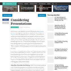 Considering Presentations - lifehack.org