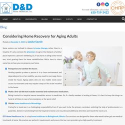 Considering Home Recovery for Aging Adults